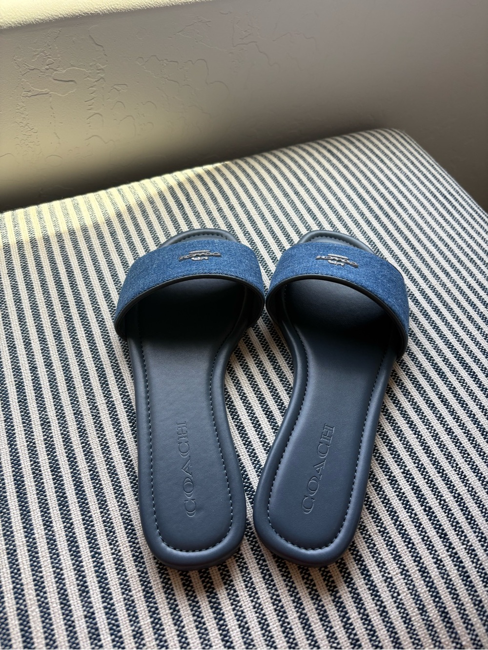 Coach Denim Slides - Picture 2 of 3